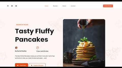 Food Blogging Website Design
