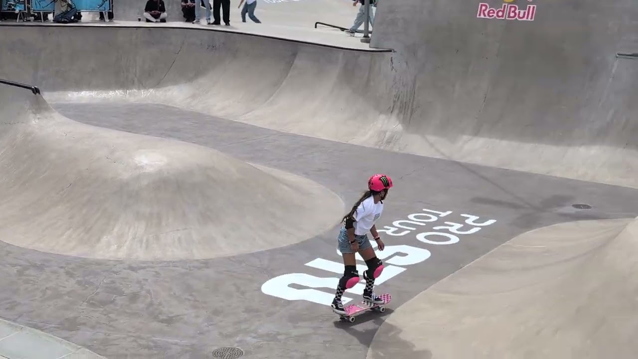 Arisa Trew skateboarding in Varberg, Sweden 