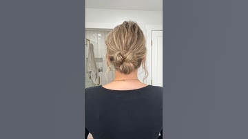 EASY 60 Second Low Bun Updo! Medium & Long Hair