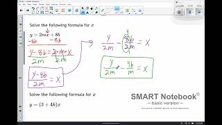 0308 Given a formula solve for a variable