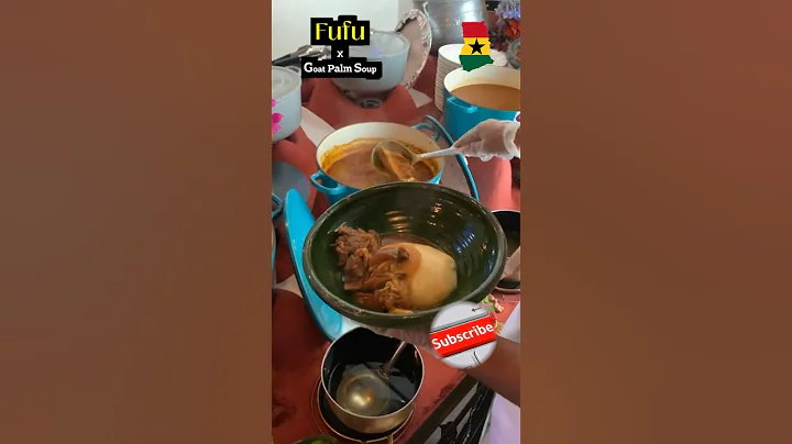 MOST EXPENSIVE GHANA FUFU and Goat Palmnut Soup #fufu #palmnutsoup #shorts