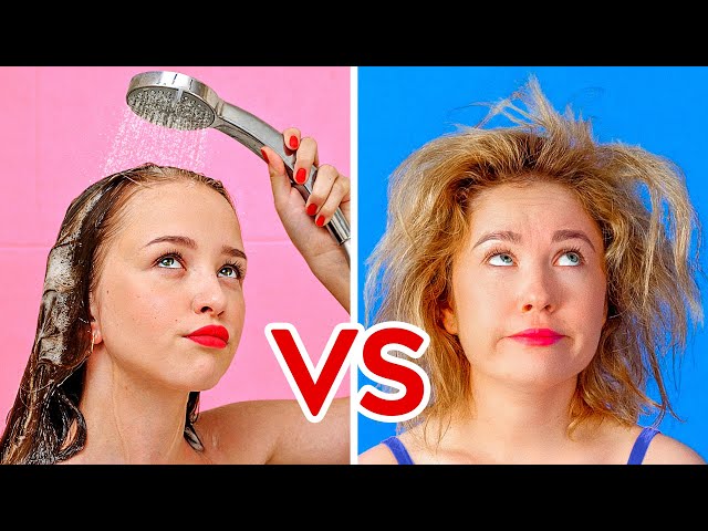 SHORT HAIR VS LONG HAIR PROBLEMS || Funny Awkward Situations by 123 GO! class=