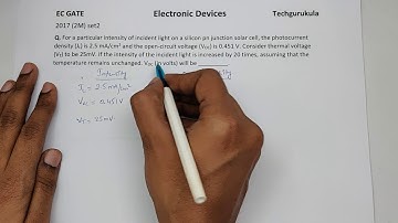 EC GATE 2017 2M - Special Diodes - Solar cell