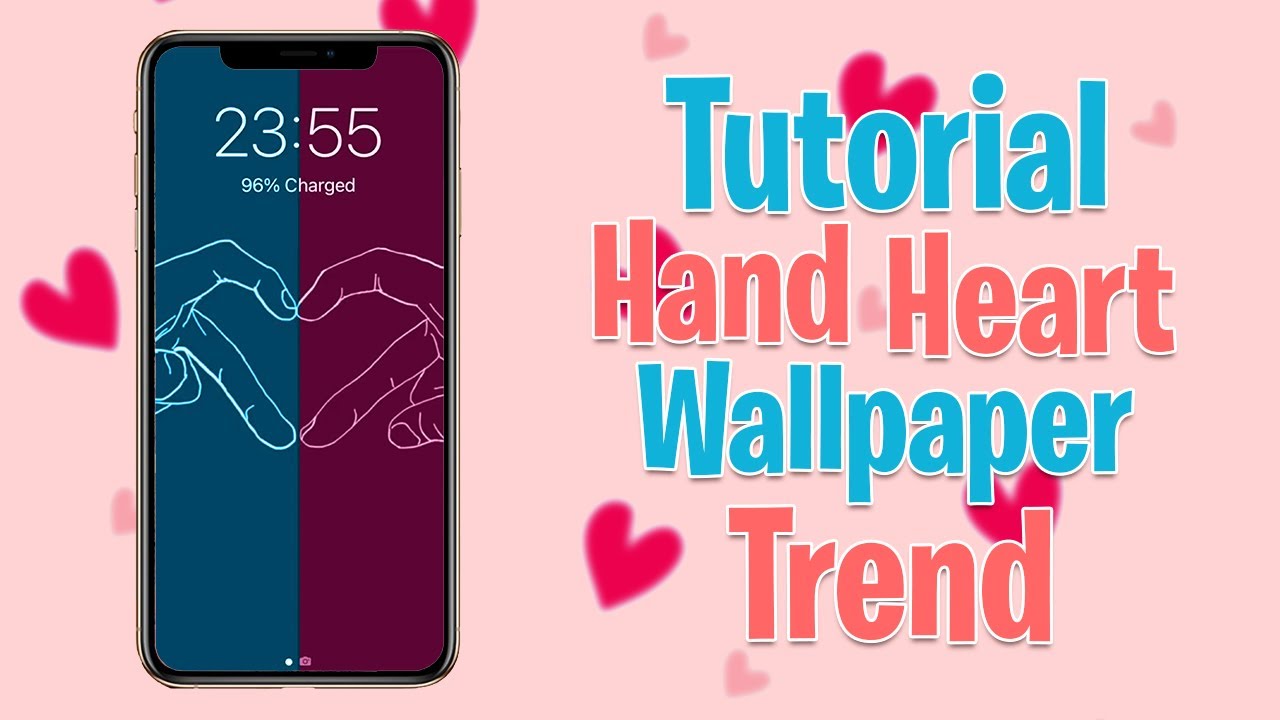 Download Couple Doing Finger Heart Trend Wallpaper  Wallpaperscom