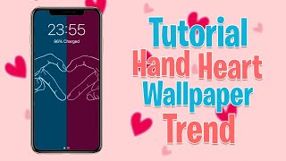 Hand Heart Wallpaper Tutorial | How to Edit Hand Heart Wallpaper on TikTok | VIRAL TIKTOK TREND screenshot 1