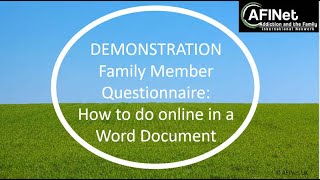 5-Step Method: FMQ Demonstration Using a Word Document Online