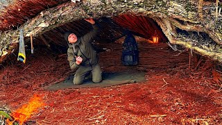 Building a Reed Shelter Waterproof | Bushcraft in the Secret Place | Start to Finish Construction