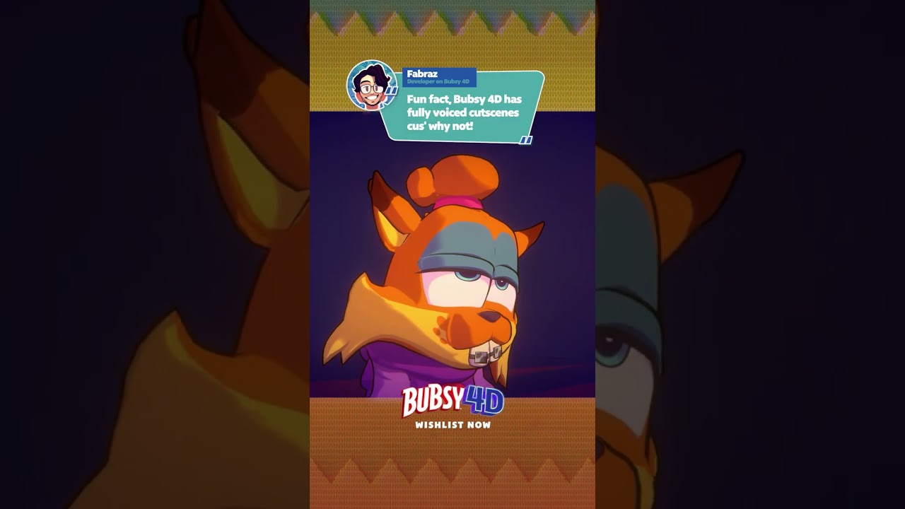 Bubsy 4D имеет полностью озвученные сцены 👏