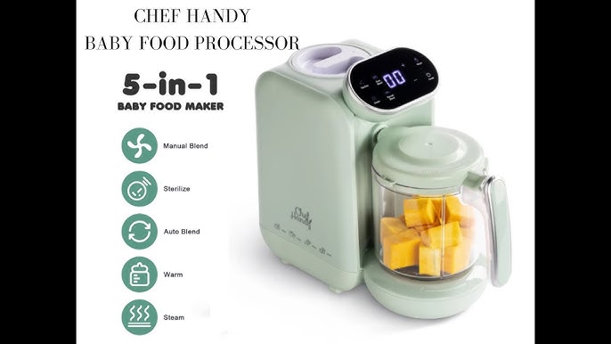  Baby Food Maker, 5 in 1 Baby Food Processor, Smart Control  Multifunctional Steamer Grinder with Steam Pot, Auto Cooking & Grinding, Baby  Food Warmer Mills Machine (green) : Baby
