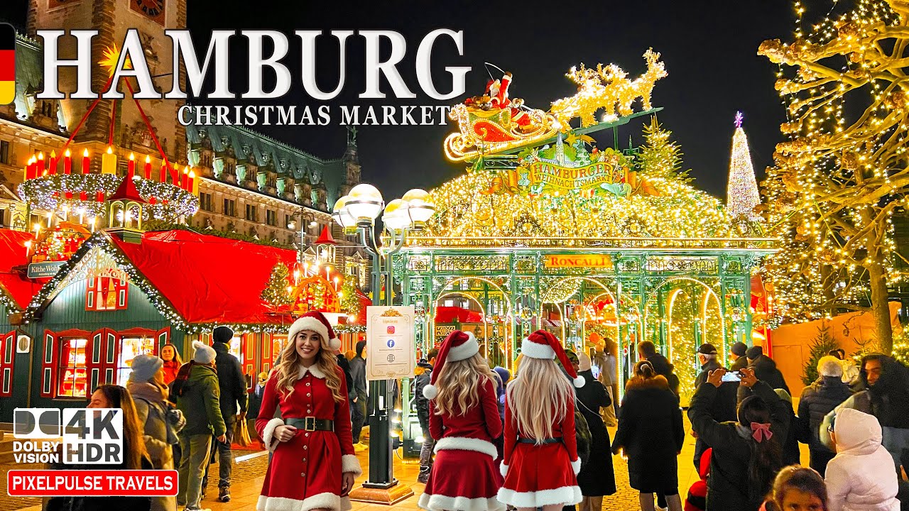 Feel the Christmas Market in Hamburg, Germany 4K Walk🎅✨Winter Wonderland 2025
