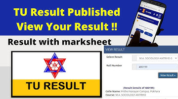 How To Check TU All Level / Faculty Result With Marks-MA,MBS,MED,MPA,LLM,BA,BED,BBS,BSC,BALLB,BTECH