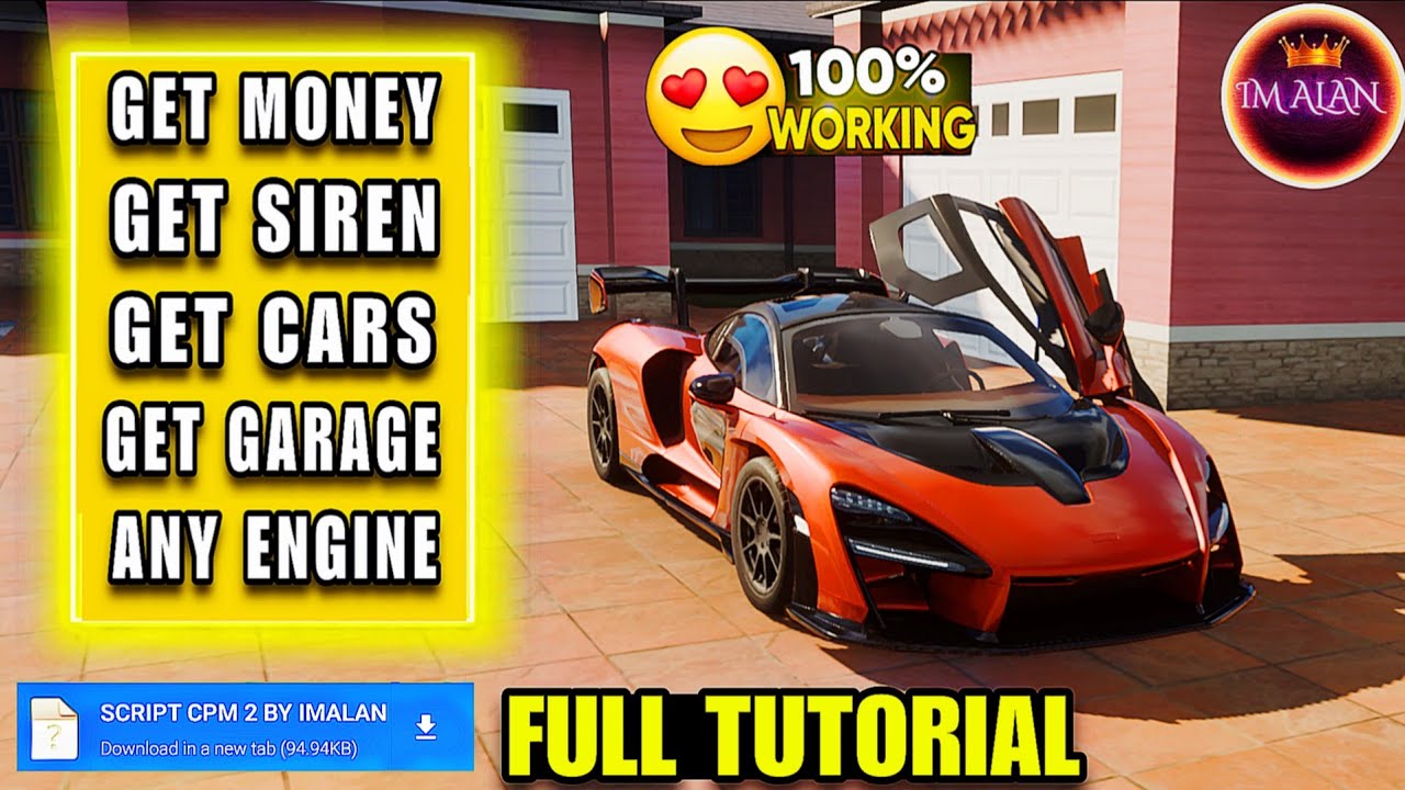 SCRIPT CAR PARKING MULTIPLAYER 2 ALL IN ONE MENU UNLIMITED MONEY NEW UPDATE V1.2.0.8 & سكربت CPM 2