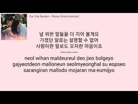 (Instrumental) Car, the Garden (카더가든) - Peony (꽃말) Thirty-Nine OST (서른, 아홉 OST) Part 4 Lyrics