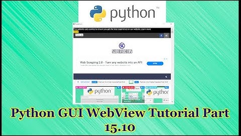 Python GUI WebView Tutorial Part 15.10