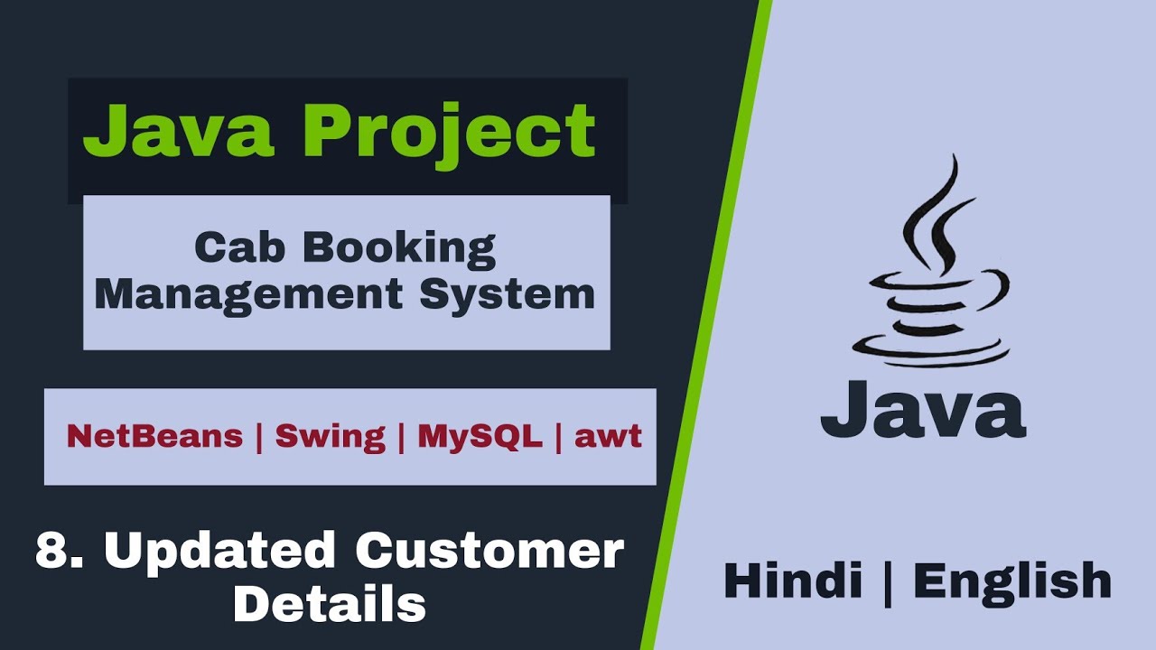 08 - Cab booking management system in java | Update Customer Details ...