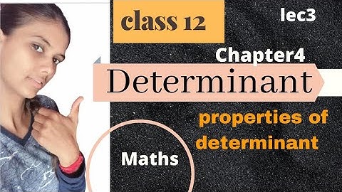 Class 12 maths chapter 4 properties of determinant ( Part 2) in hindi by Kanak @bakshasclasses2911