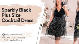 Plus Size Sparkly Black Cocktail Dress from Amazon