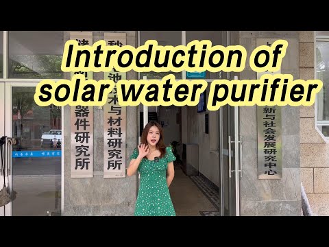 Introduction of solar water purifier