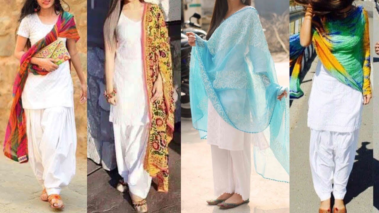 white salwar design