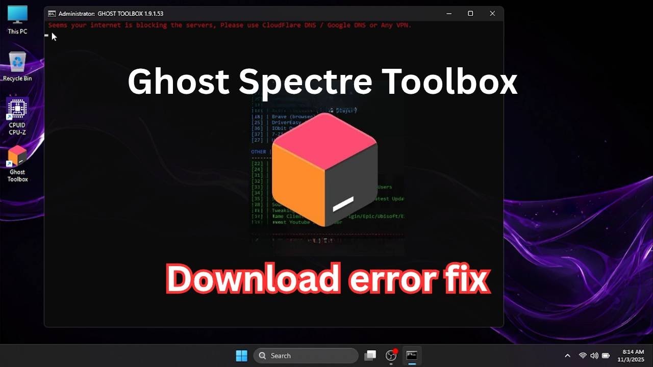 Fix Ghost Spectre Toolbox Download Error in Windows 11 | Problem solved ...