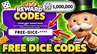 Monopoly GO Reward Code for FREE DICE How to Get 100K Free Dice Rolls Monopoly GO Redeem Code 2026