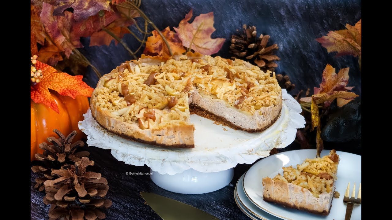 Speculaas Cheesecake met appel Recept Bettyskitchen.nl YouTube