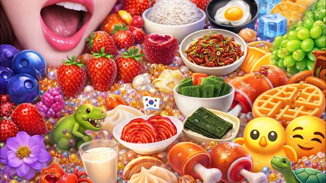 Mouth-Watering Kawaii ASMR 🍓🍜 Colorful Food Explosion | Ultra HD Close-Up