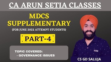 MDCS Supplementary (Part-4) - June 2022 Attempt - CS Professional - CS GD SALUJA