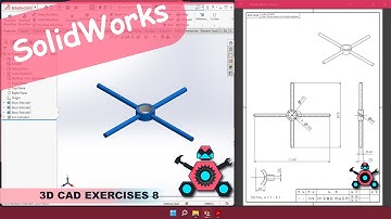 SolidWorks | 3D CAD EXERCISES 8 | StudyCadCam | Solution Tutorial |