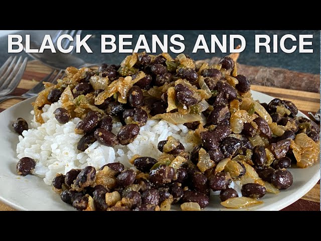 Panic Fried Black Beans and Rice - You Suck at Cooking (episode 107) class=