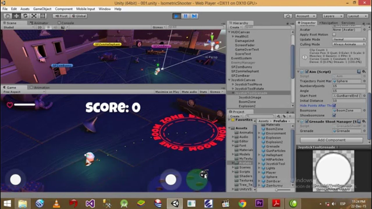 Dynamic aimer and projectile trajectory for Unity3D - YouTube
