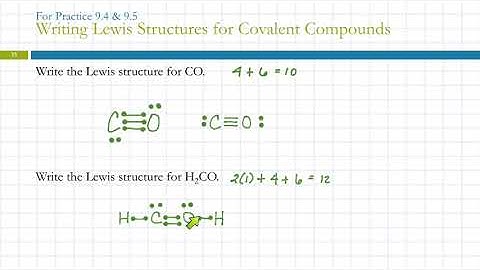 9.7 Lewis Structures of Molecular Compounds & Polyatomic Ions