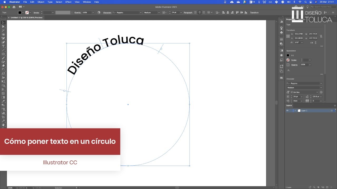 Como Poner Un Texto En Circulo En Illustrator