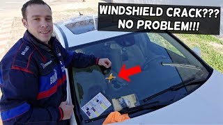 HOW TO FIX CRACKED WINDSHIELD demonstrated on MERCEDES