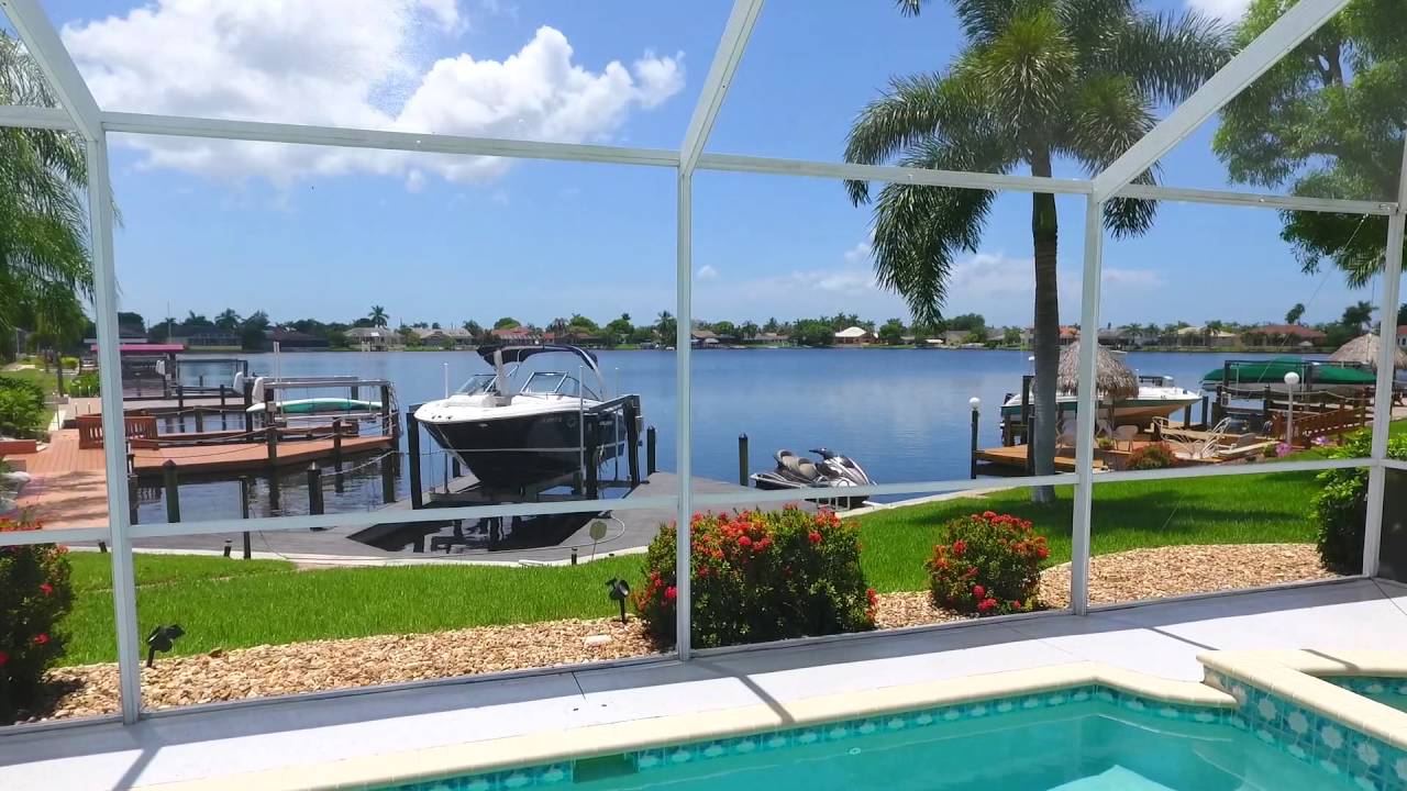 Gulf access villa with amazing Lake view for sale in Cape Coral
