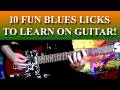 10 FUN BLUES LICKS TO LEARN ON GUITAR! - Eric Clapton, Jimmy Page, Stevie Ray Vaughn, Jimi Hendrix