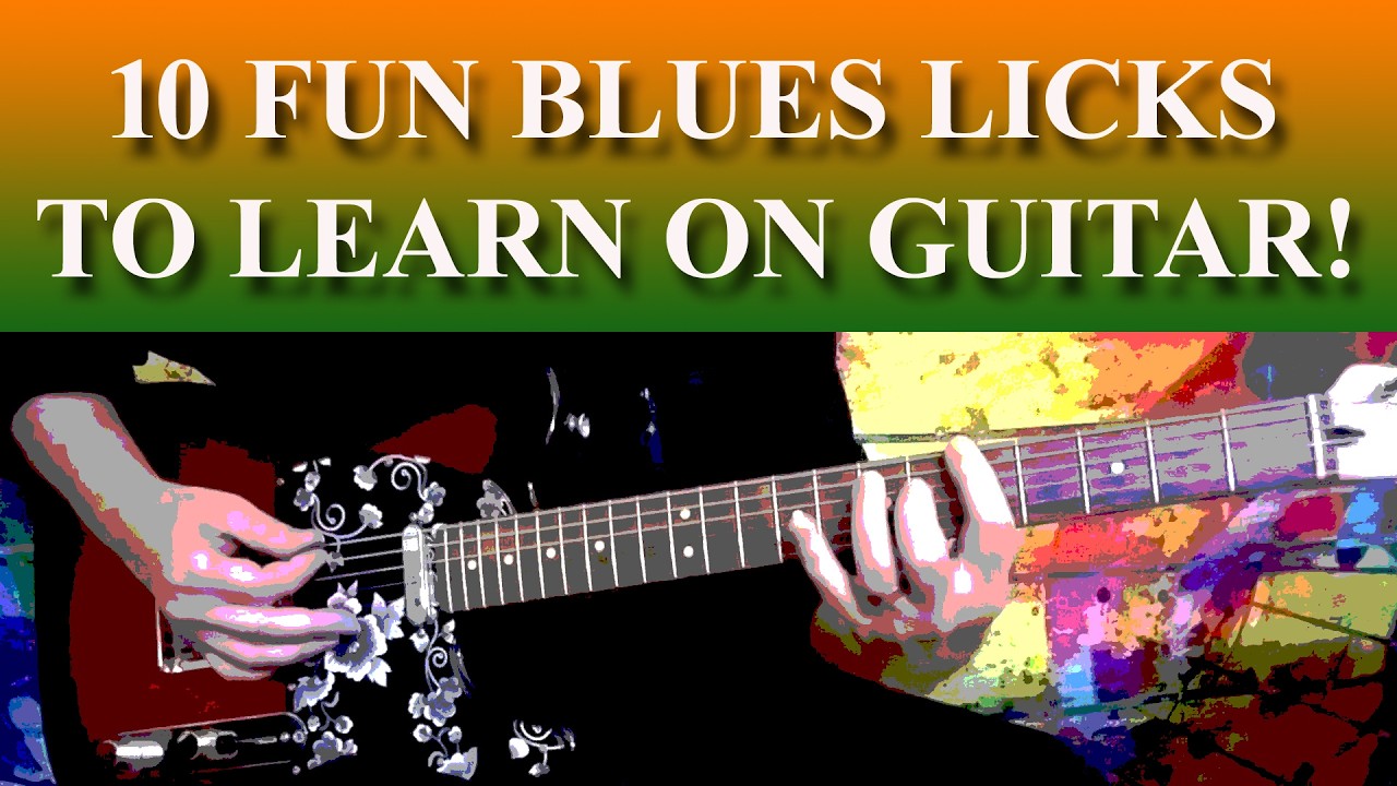 10 FUN BLUES LICKS TO LEARN ON GUITAR! - Eric Clapton, Jimmy Page, Stevie Ray Vaughn, Jimi Hendrix