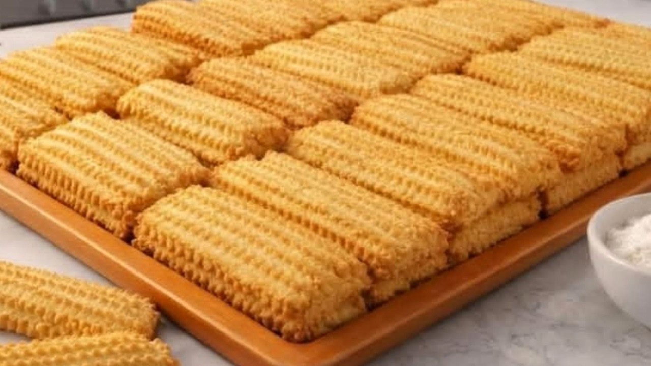 بسكوت العيد بالسمنه والنشادر بانجح مقادير وأبسط طريقه هش وخفيف احلى بسكوت هتجربيه 👌