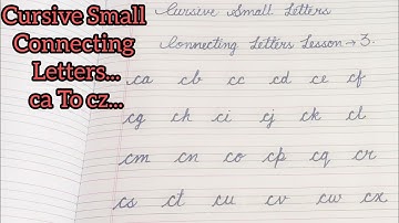 #Cursive Small Connecting Letters..#ca To cz... #English Handwriting...#Improvement For Begginers..#