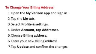How to Change Billing Address on the Verizon App - Profile Payments Auto Pay