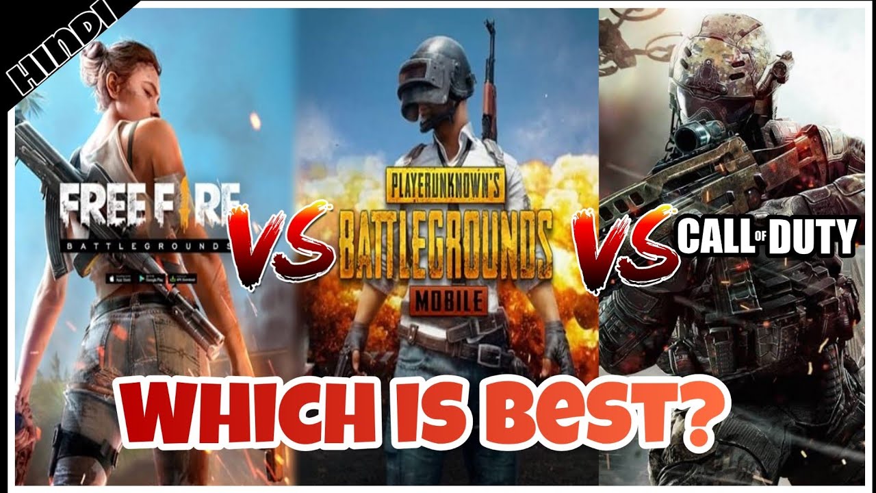 Free Fire Vs Pubg Mobile Vs Call Of Duty Mobile | Which is ...