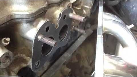 Doug thorley header on a 22re truck