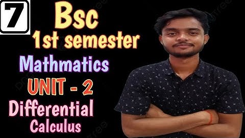 Unit - 2 | Bsc 1st semester mathmatics | Differentiability | Differential calculus | #mjpru #Bsc