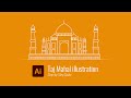 Taj Mahal illustration Tutorial | Step-by-Step Guide | Hindi