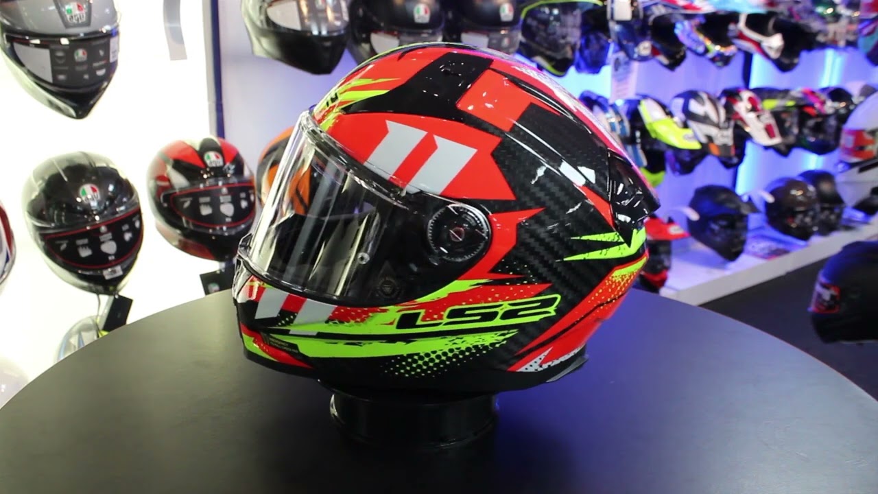 LS2 FF811 Vector II Tantic Carbon Helmet (Red|Yellow) - YouTube