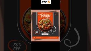 Watch This Biryani Poster Transformation 🍛🔥 #shorts #fyp