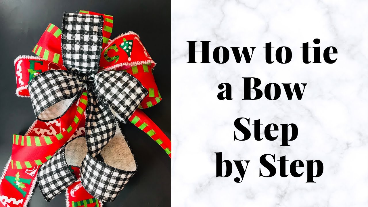 How to Tie a Bow Tutorial Christmas Tree Topper Loopy Bow Gift Bow ...