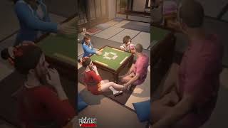 Puzzles and Survival game ads '55' Flirting with two ladies while playing Mahjong screenshot 3