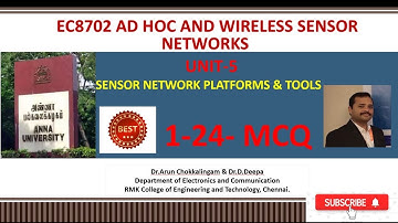 EC8702 AD HOC AND WIRELESS SENSOR NETWORKS- UNIT 5-MCQ- PART-1