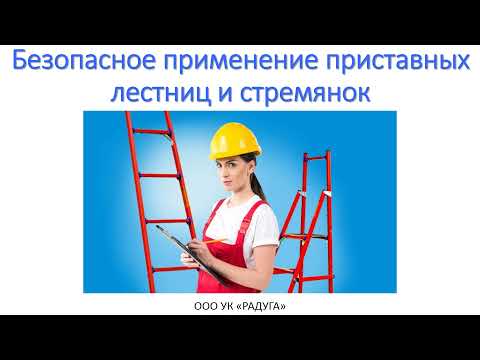 Презентация Безопасное применение приставных лестниц и стремянок